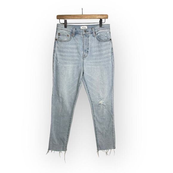 Pistola Kate Distressed Raw Hem Ankle Straight Leg Jeans Size 29 - Picture 4 of 10